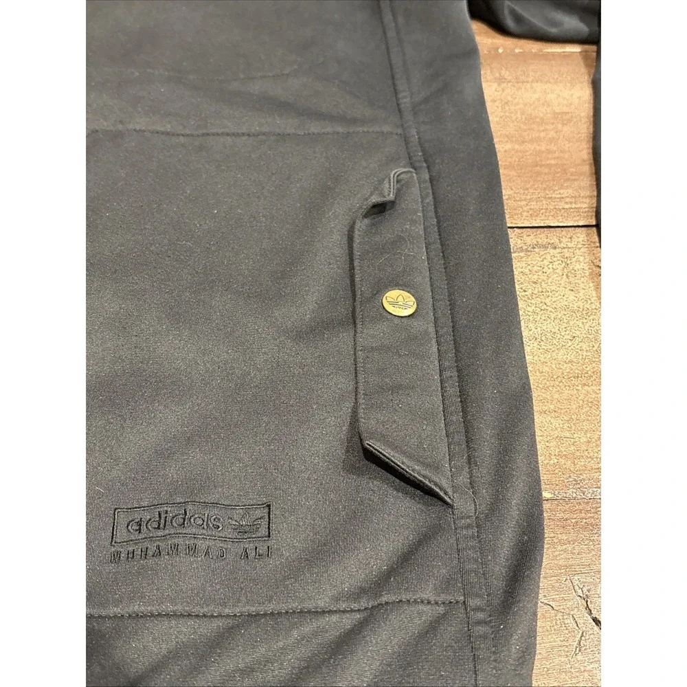 Adidas Muhammad Ali Men's Triple Black Track Jacket Greatest Of All Time Size Xs
